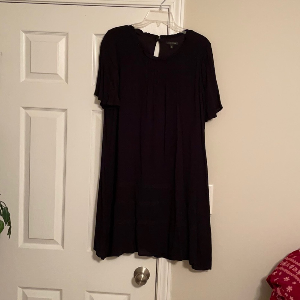 Black Party Dress with Bell Sleeves